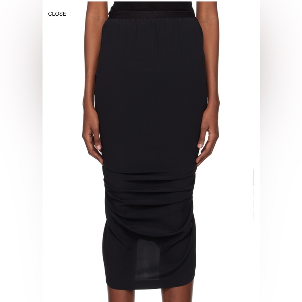 Rick Owens Ruched Midi Skirt - IT 46